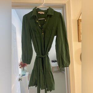 LOFT Long Sleeve Dress - Green